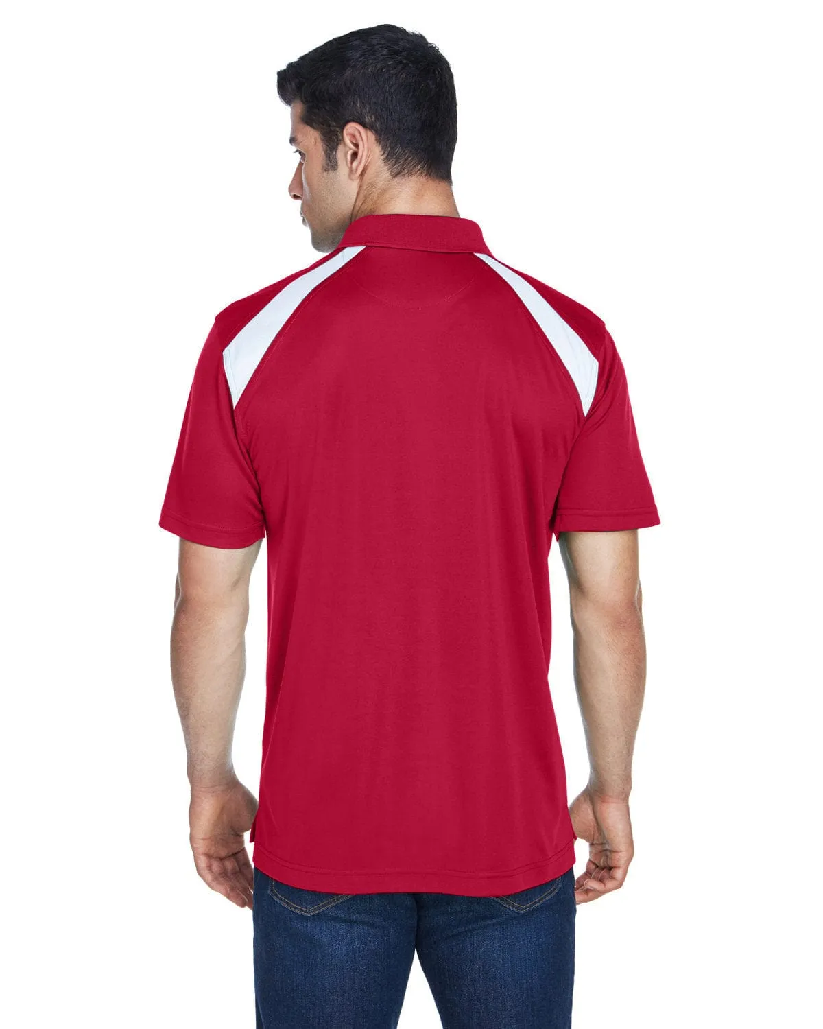 Harriton Polytech Colorblock Polo Shirt