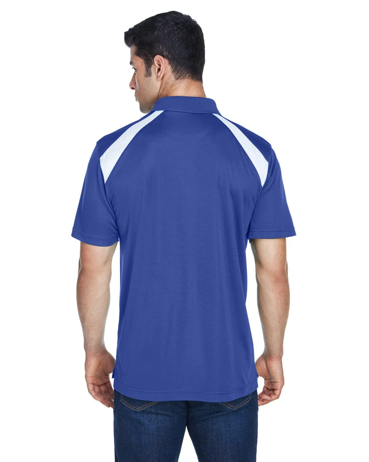 Harriton Polytech Colorblock Polo Shirt
