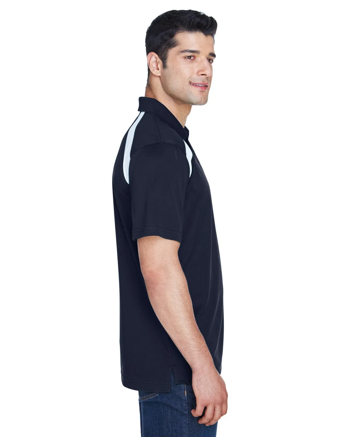 Harriton Polytech Colorblock Polo Shirt