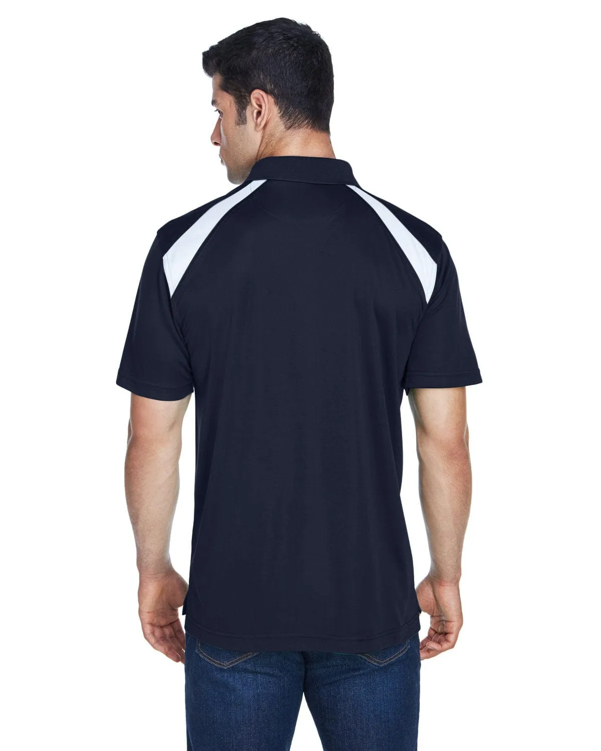 Harriton Polytech Colorblock Polo Shirt