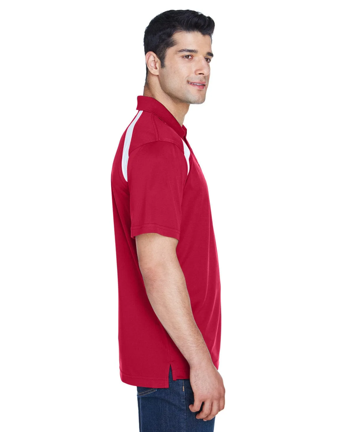 Harriton Polytech Colorblock Polo Shirt