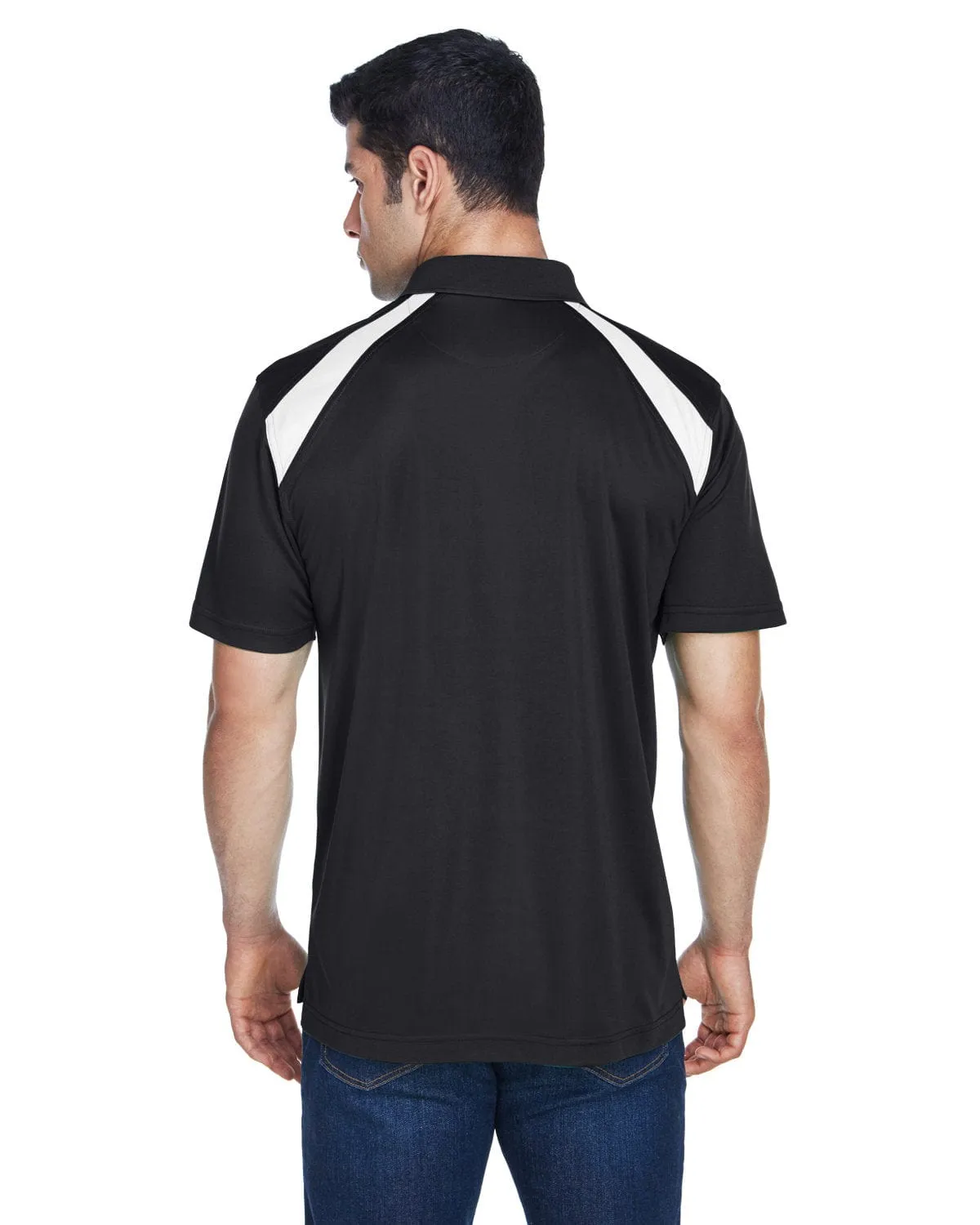 Harriton Polytech Colorblock Polo Shirt