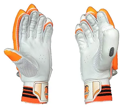 HeadTurners Cricket Batting Gloves Right Hand - Elite (Orange) (Boys)