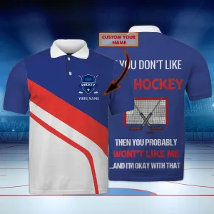 Hockey - Personalized Name 3D Polo Shirt - dat93-008