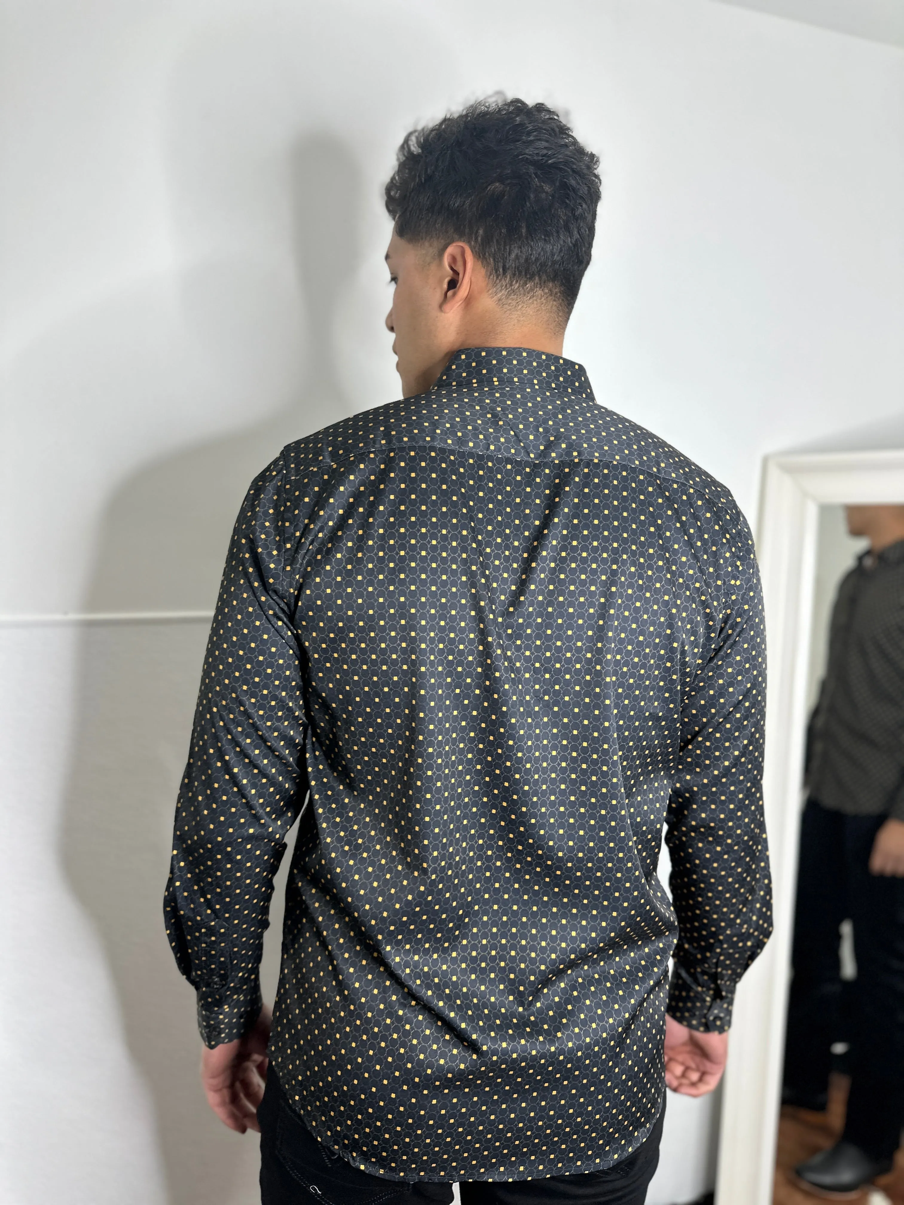 Humberto Moderno Black Print Shirt