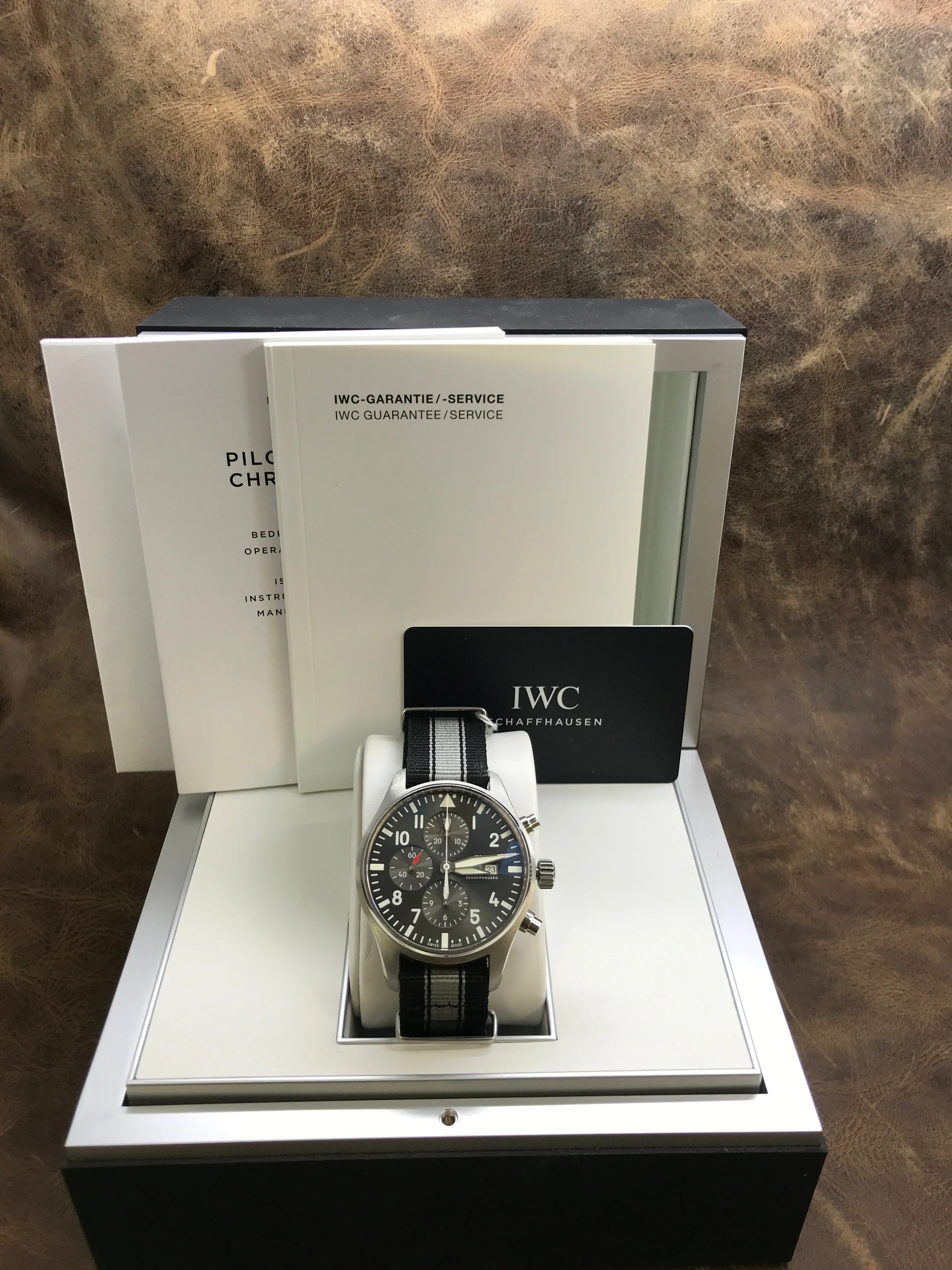IWC Pilots Spitfire Chronograph IW377719 Rhodium Dial Automatic Men's Watch