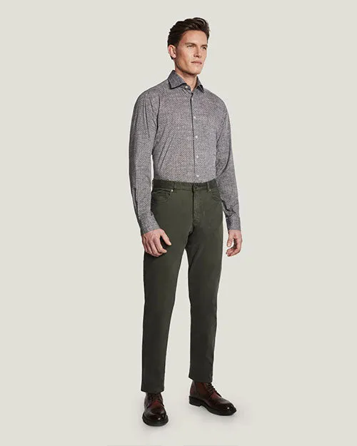 JACK VICTOR | Irvine Geometric Sport Shirt | Brown