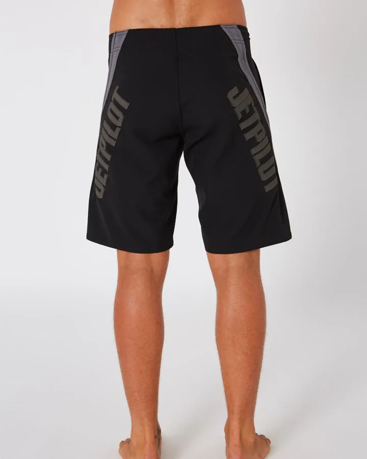 Jetpilot Profiler Mens Boardshorts - Black/Charcoal