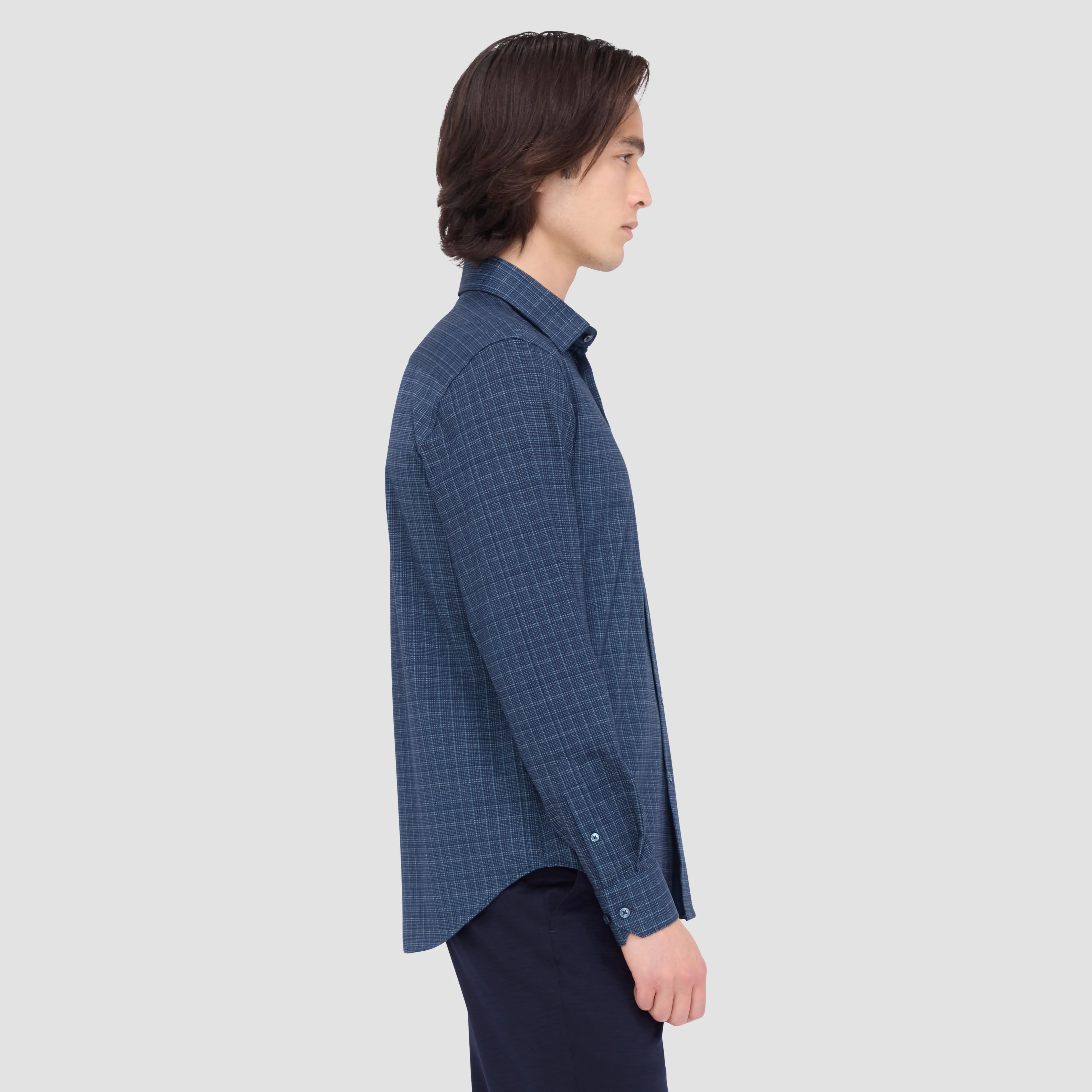 Jimmy Double Sided Plaid/Herringbone OoohCotton Shirt