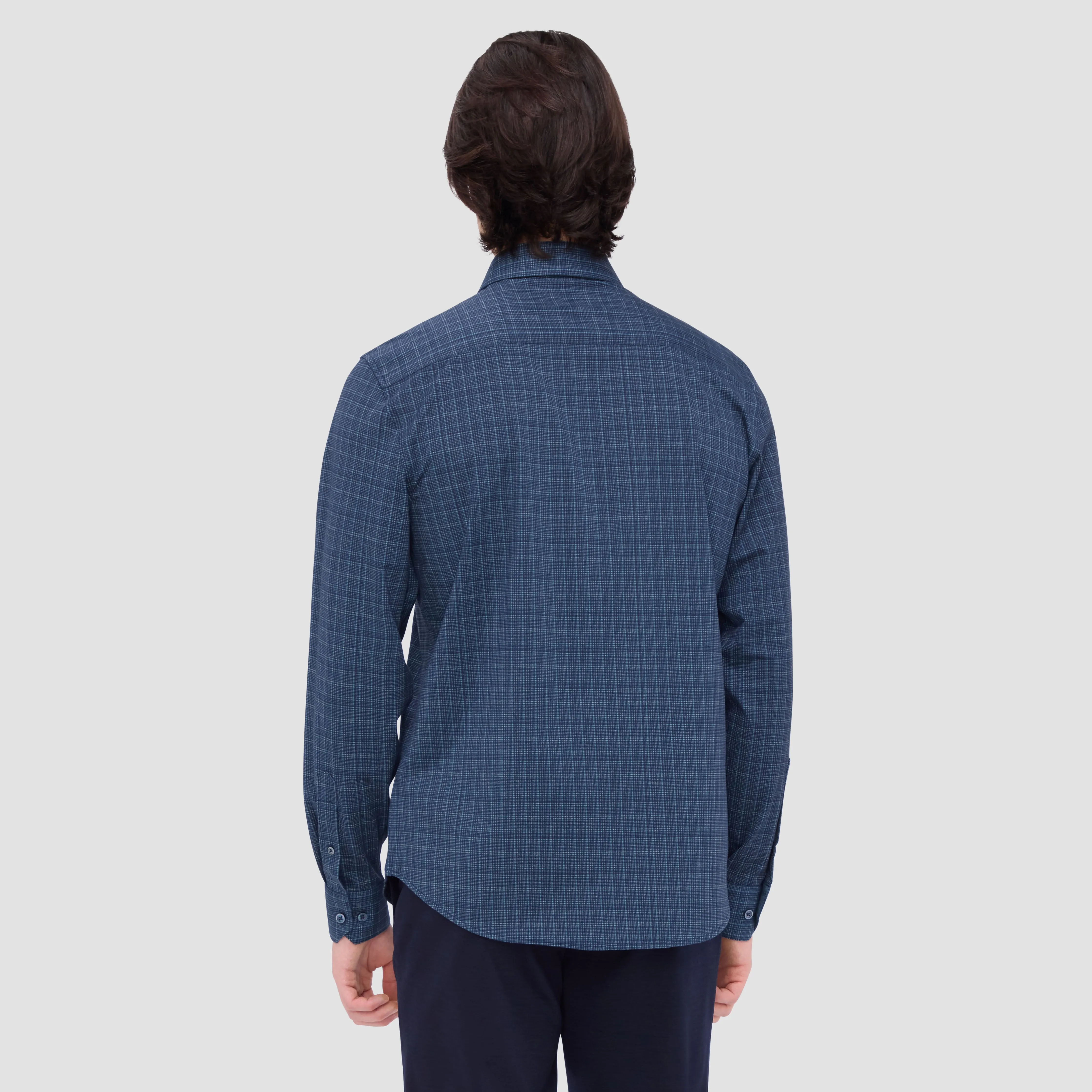 Jimmy Double Sided Plaid/Herringbone OoohCotton Shirt