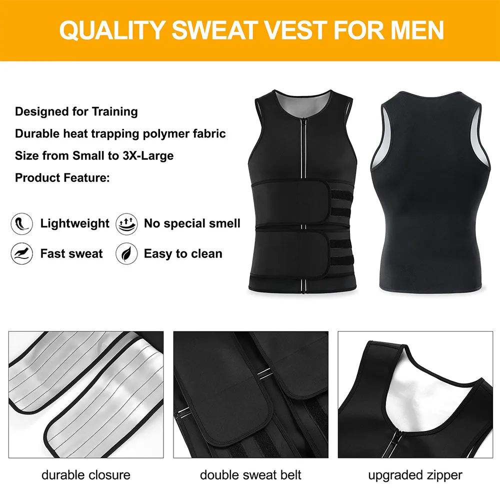 Junlan Lightweight Workout Heat-cycle Vest with Double Belts