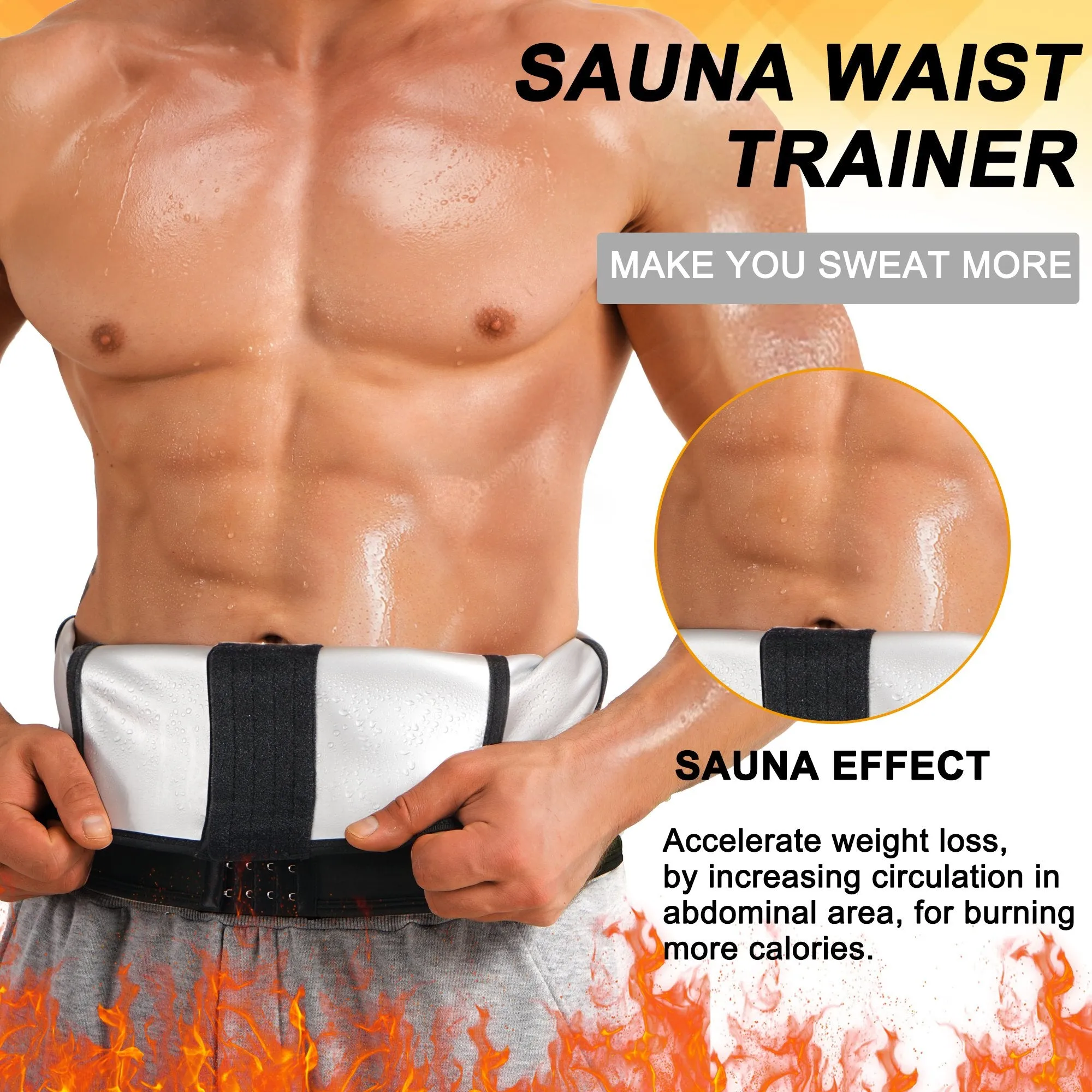 Junlan Sweat Silver Layer Fat Burning Waist Trainer