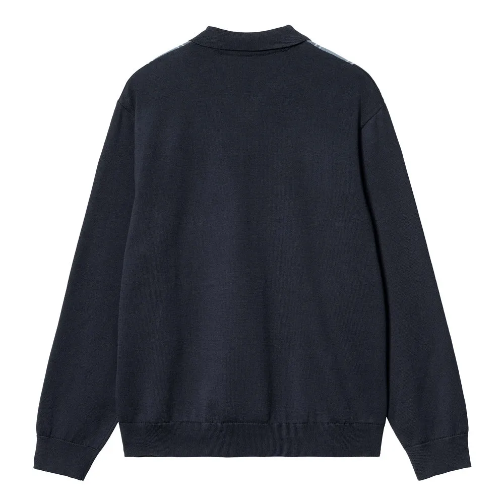 Kendricks Polo L/S Tee | Dark Navy