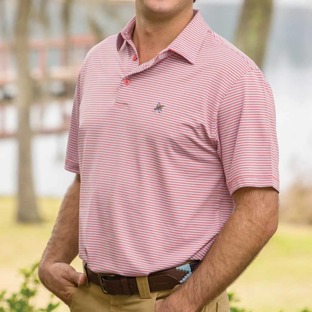 Kevin's Stretch Performance Striped Polo