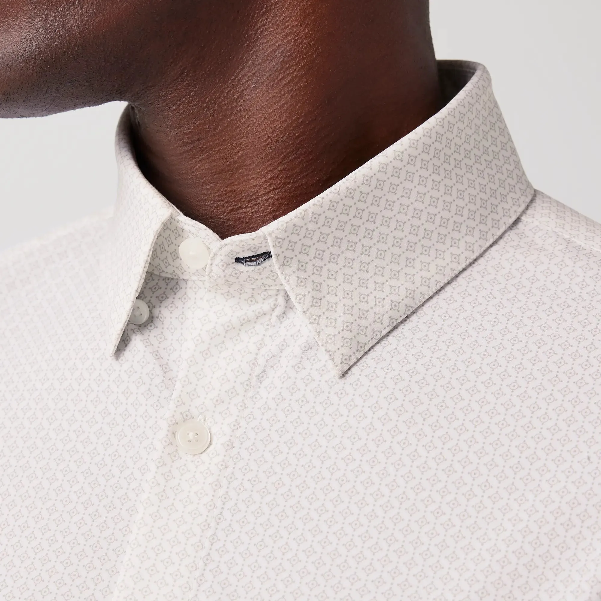 Leeward  Dress Shirt - White Circle Texture