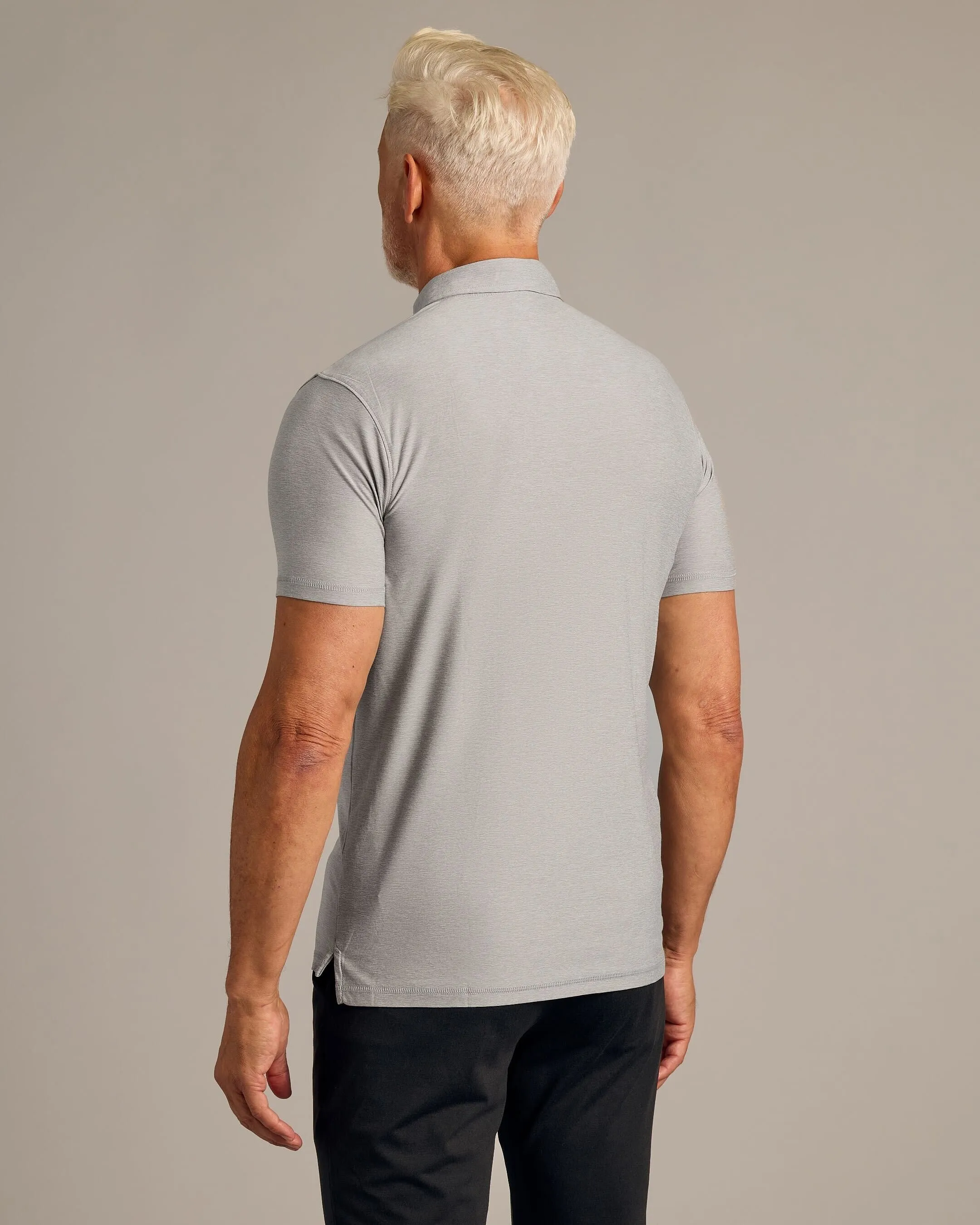 Light Heather Gray Active Polo 2.0