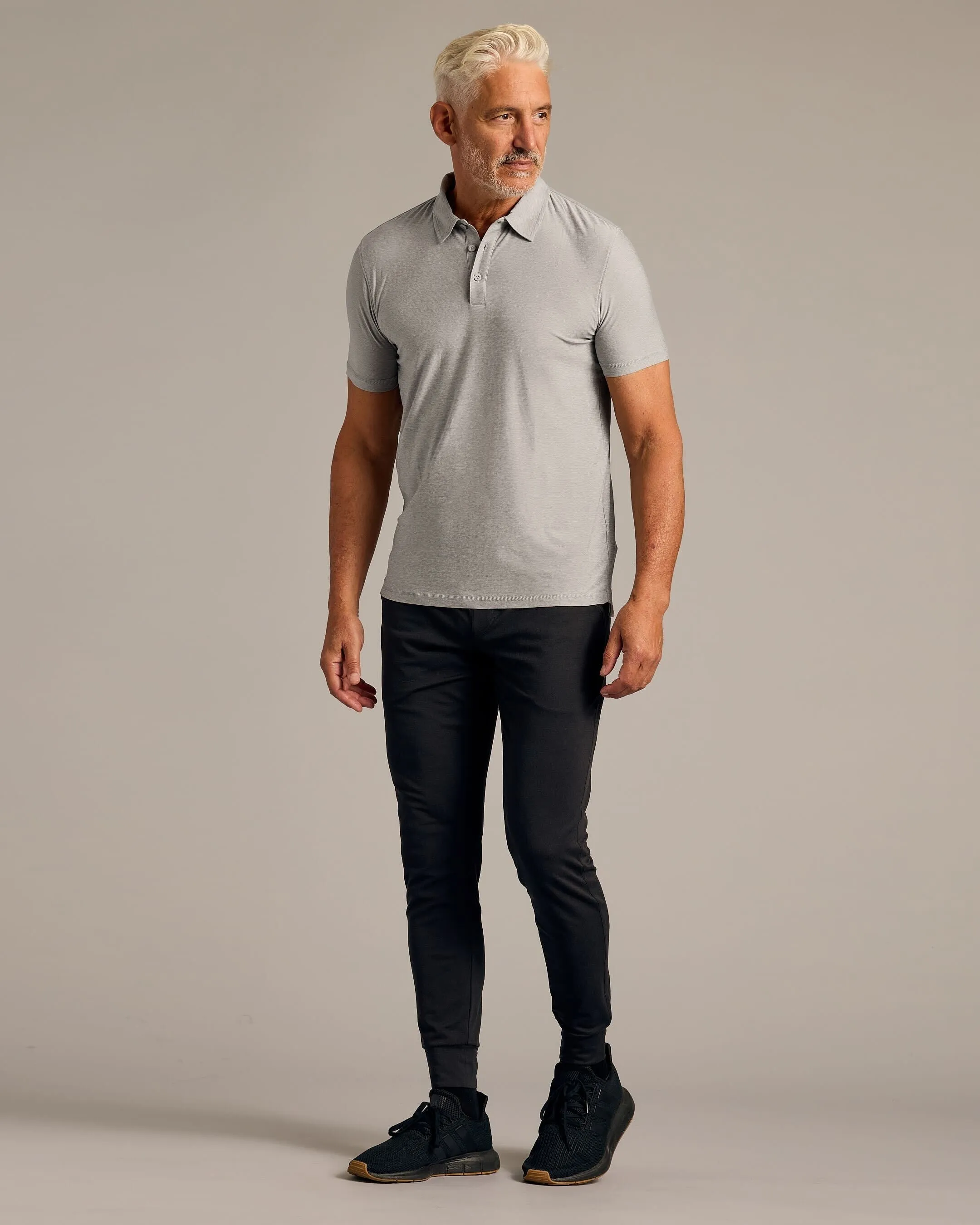 Light Heather Gray Active Polo 2.0