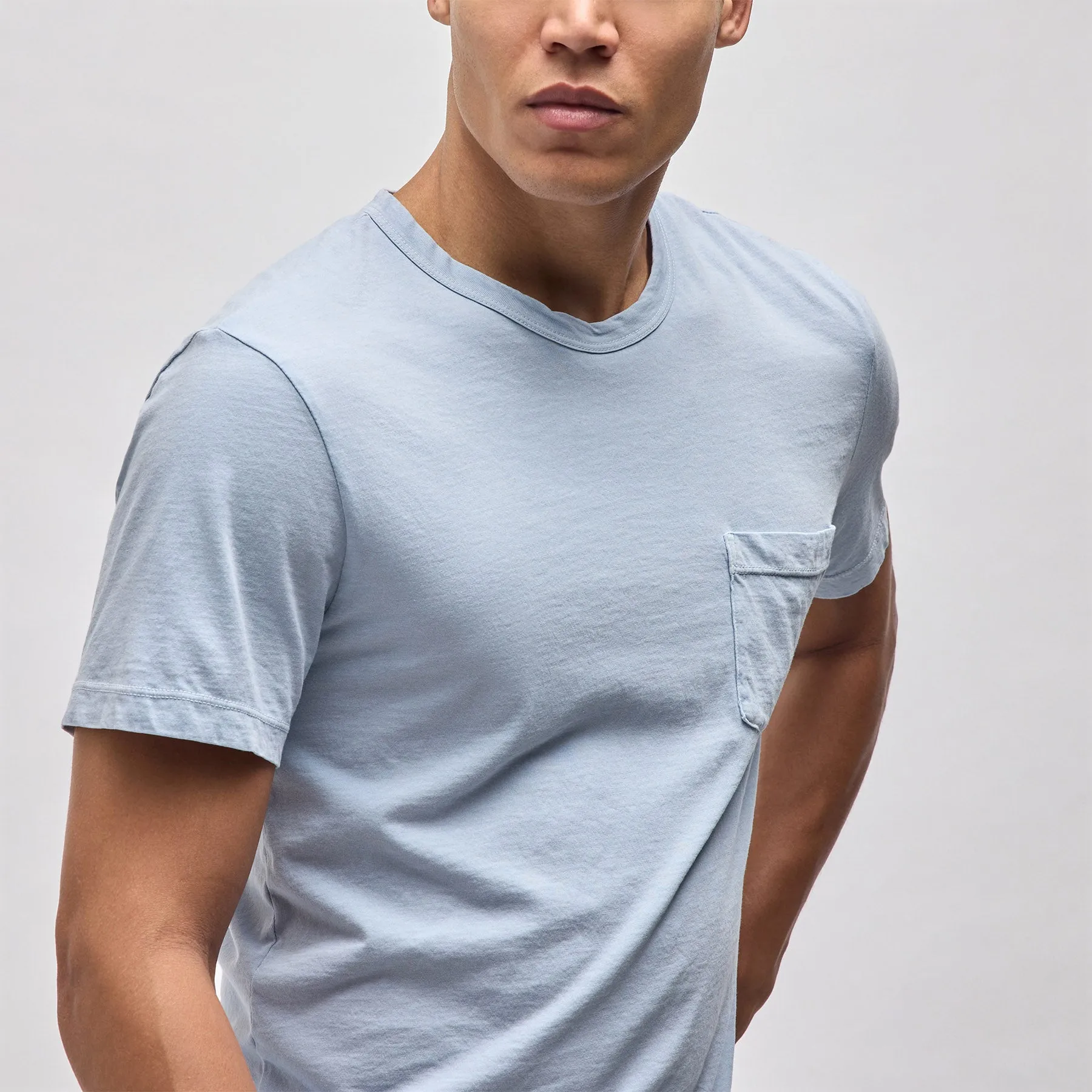 Lightweight Jersey Pocket Tee - Open Sky Pigment