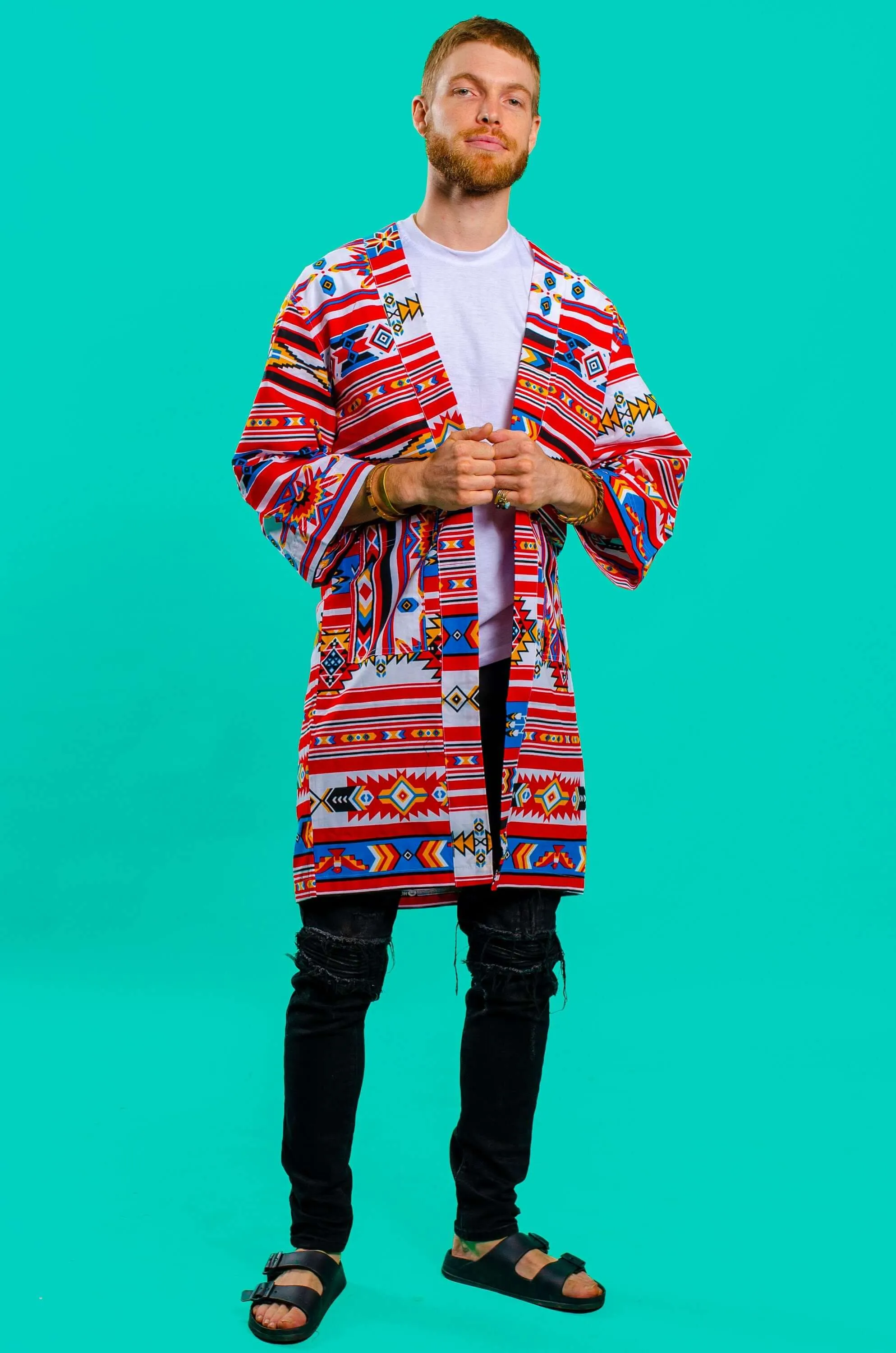 Little Lamu Aztec Print Unisex Kimono