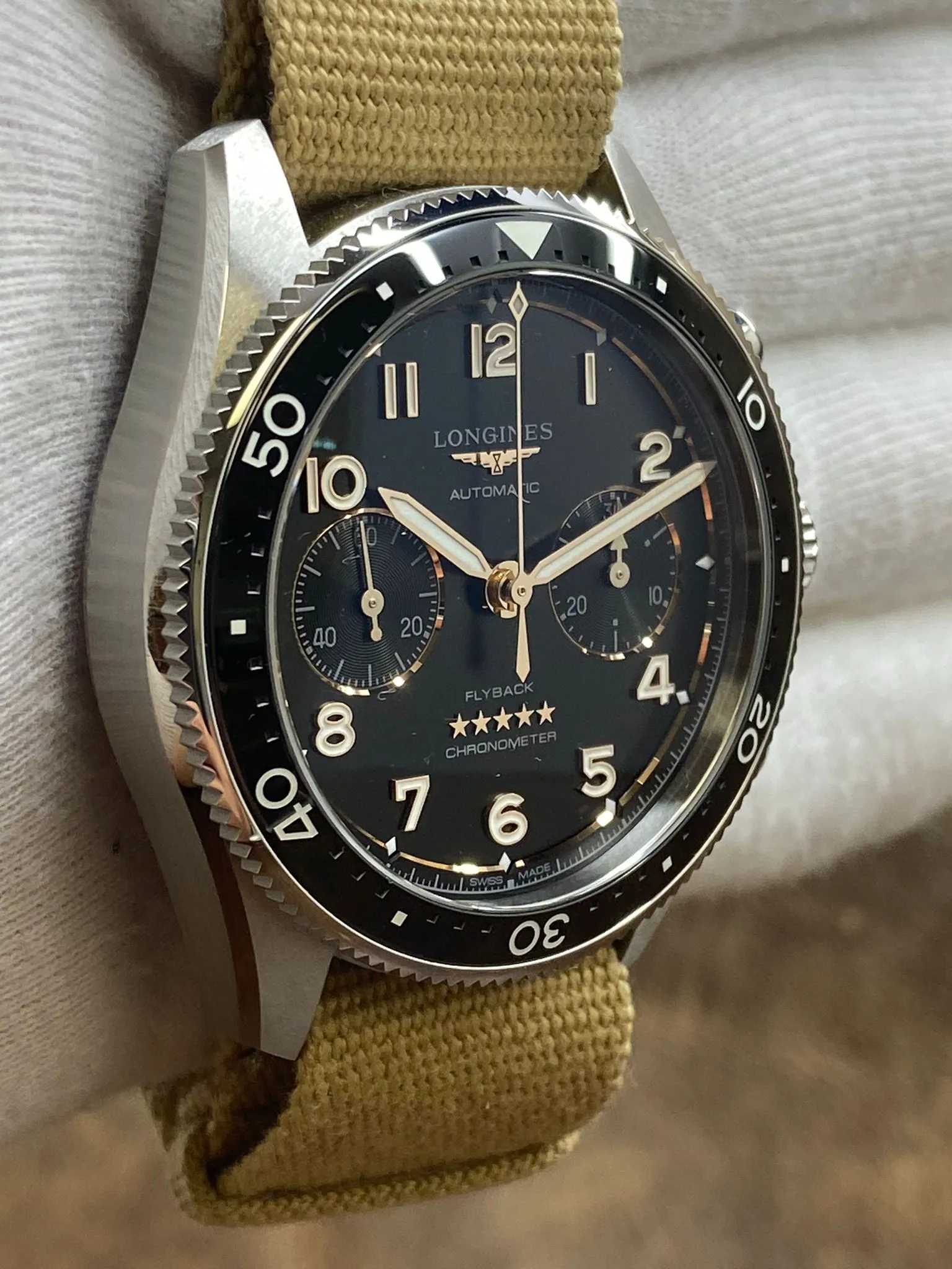 Longines Spirit Flyback L3.821.4.53.9 Black Dial Automatic Men's Watch