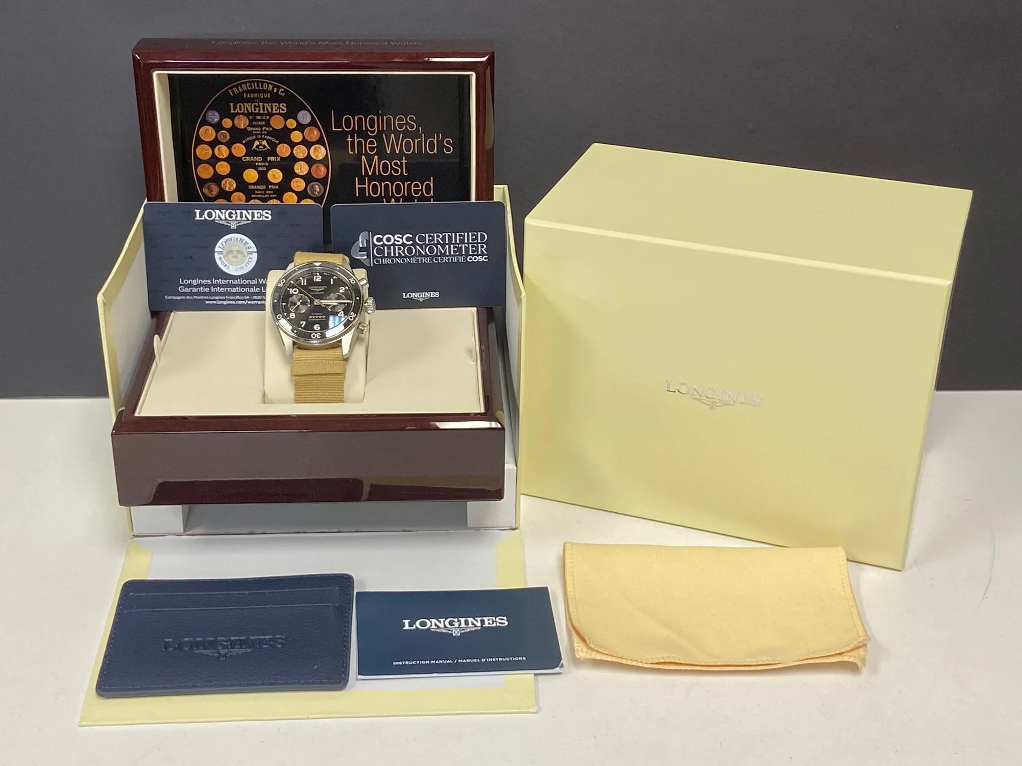 Longines Spirit Flyback L3.821.4.53.9 Black Dial Automatic Men's Watch