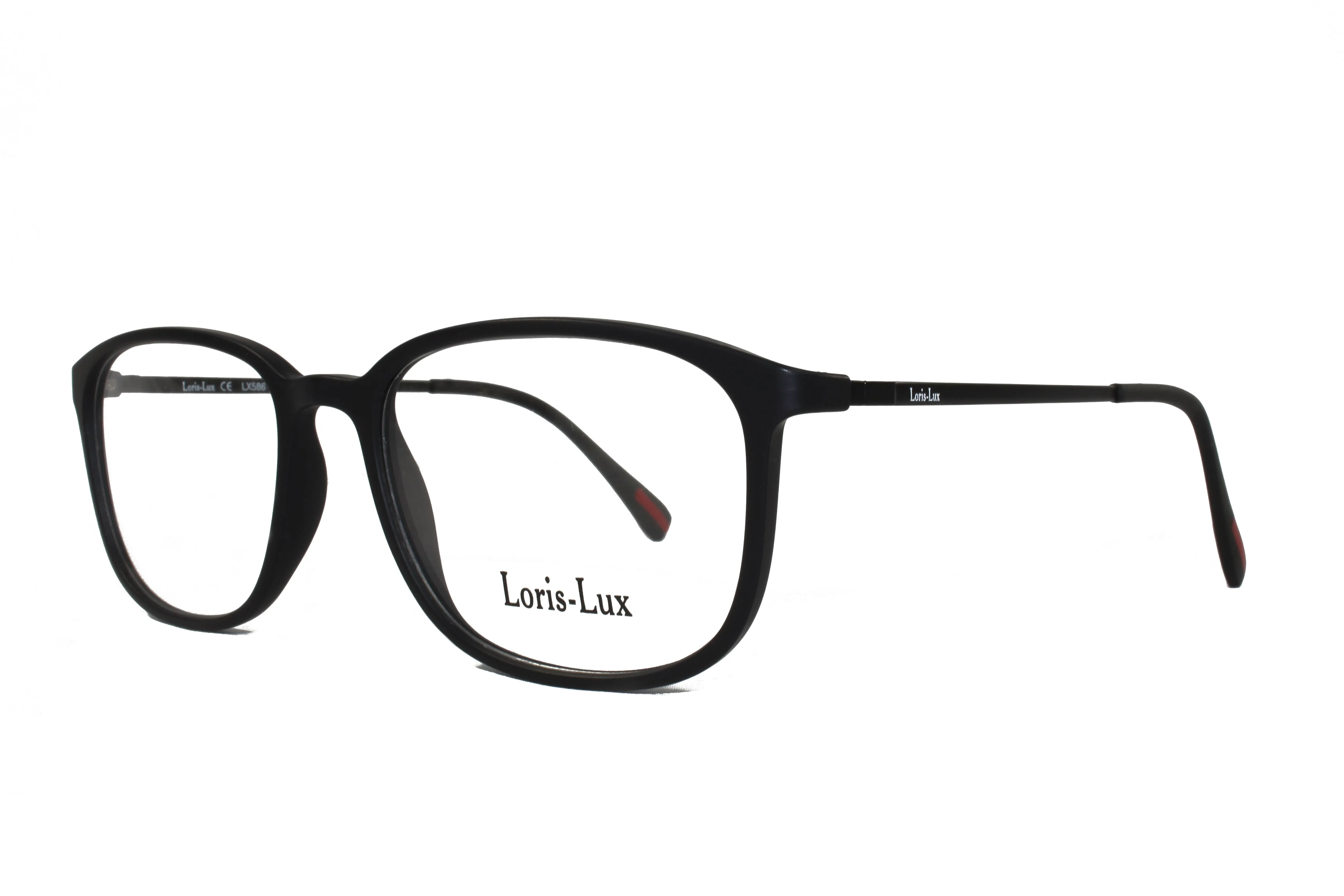 Loris Lux Men's  Unbreakable Flexible Bendable Square TR90 Material Eyeglasses, LUX Men-586