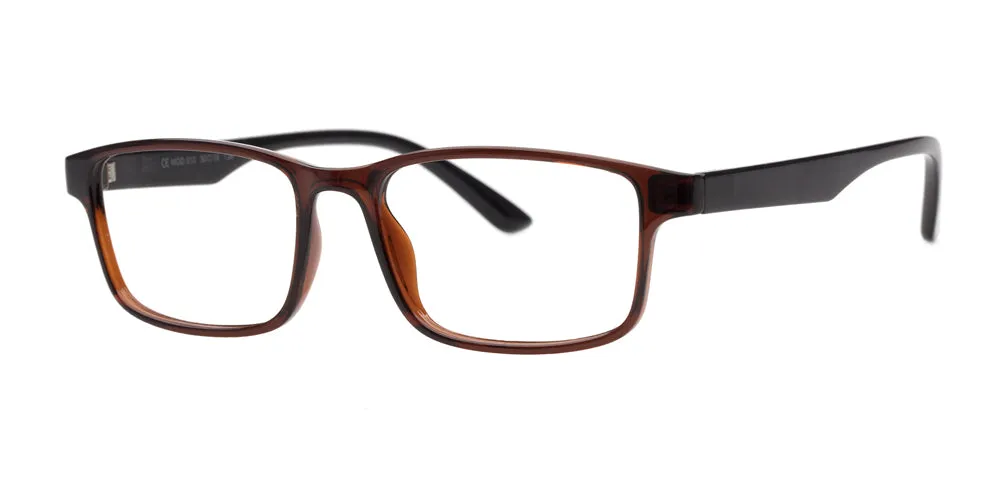 Loris Men's Unbreakable Bendable Rectangular TR90 Eyeglasses, M-313