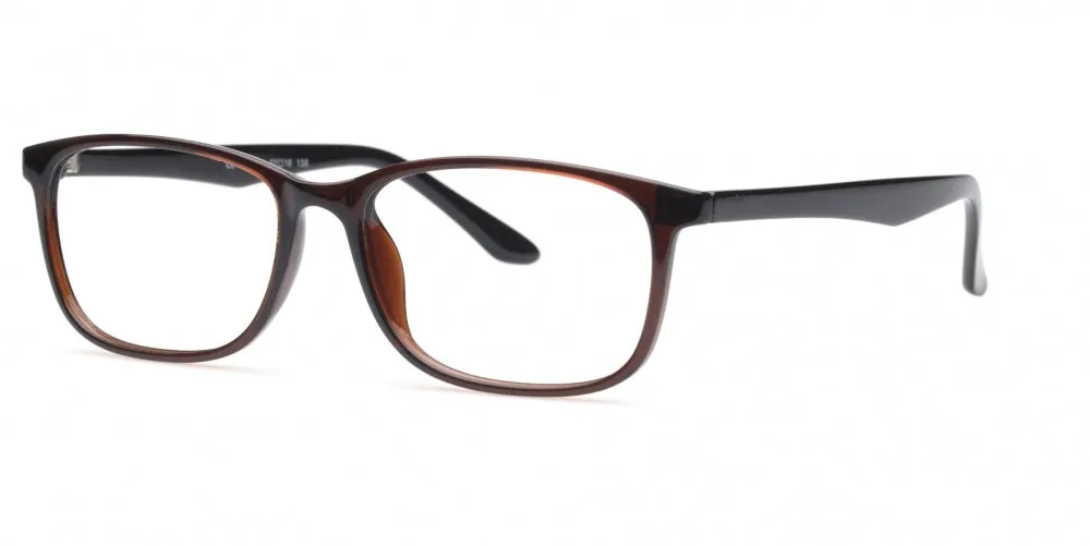 Loris Men's Unbreakable Bendable Rectangular TR90 Eyeglasses, M-314