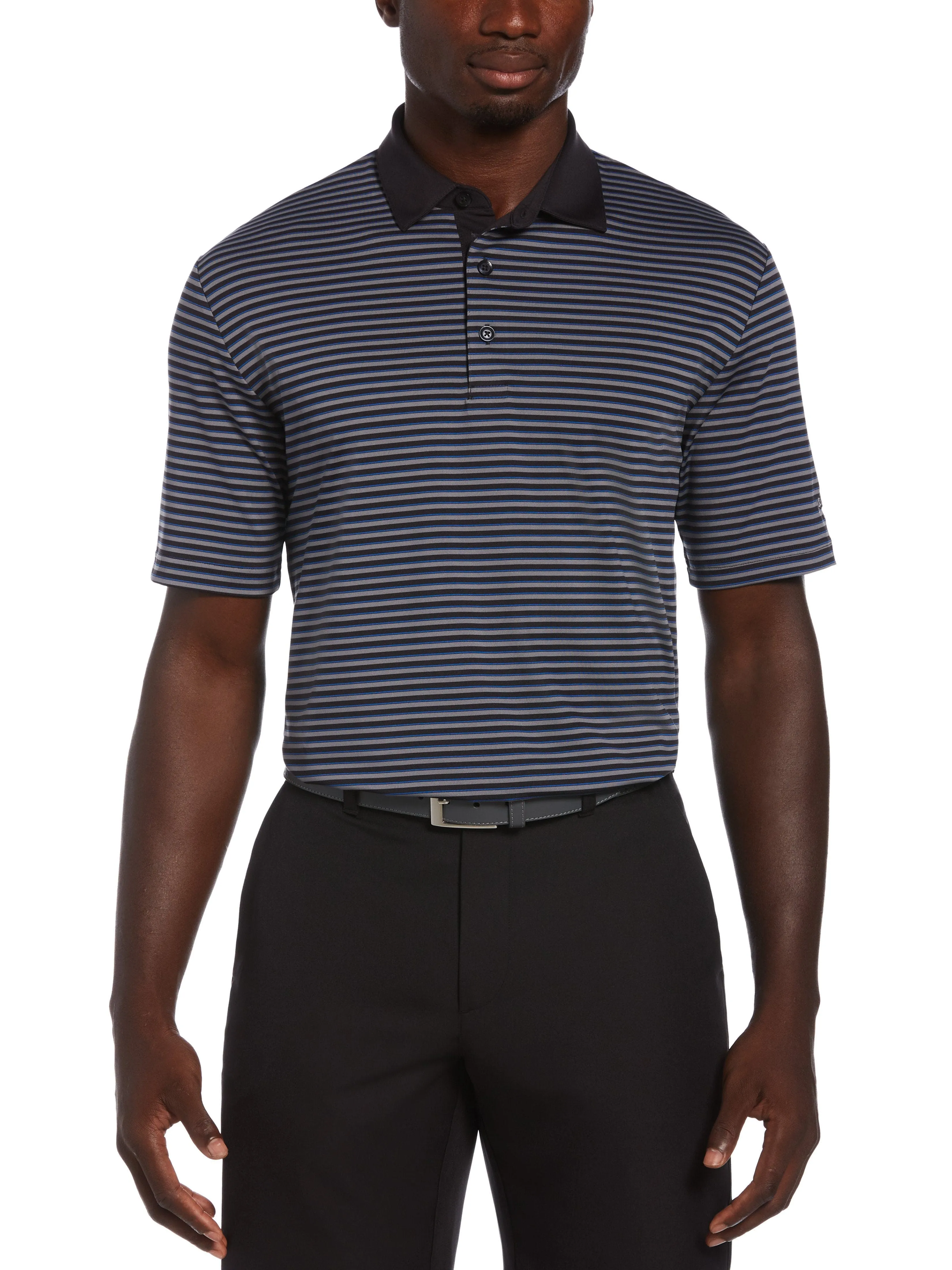 Mens 3-Color Stripe Polo