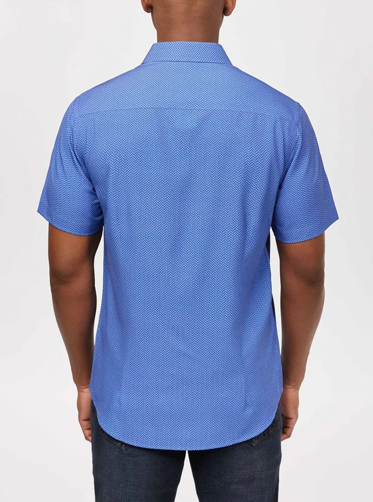 Men's casual short sleeve stretch shirt