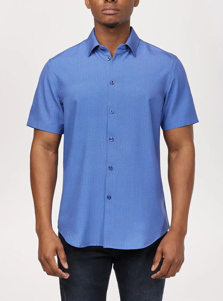 Men's casual short sleeve stretch shirt