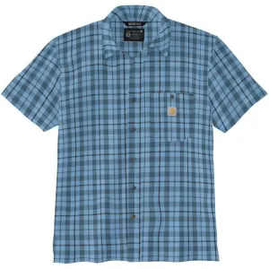 Men's Force Sun Defender Relaxed Fit Lightweight Short-Sleeve Plaid Shirt