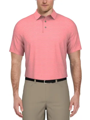 Men's Heather Feeder Stripe Golf Polo