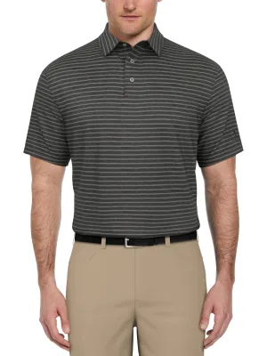 Men's Heather Feeder Stripe Golf Polo