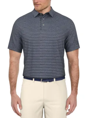 Men's Heather Feeder Stripe Golf Polo