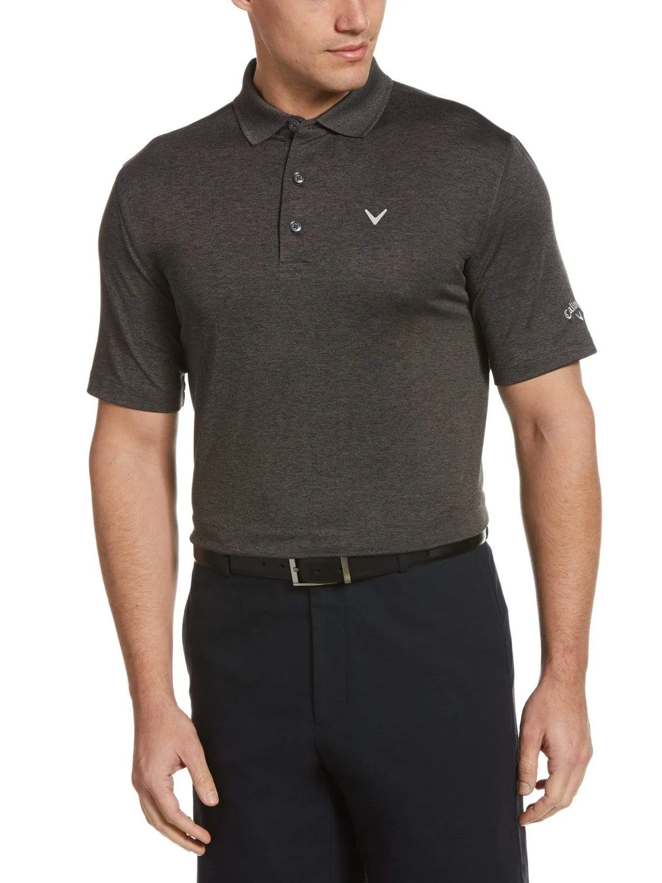 Mens Heathered Polo