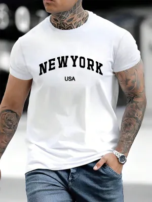Men's Letter Print T-shirt