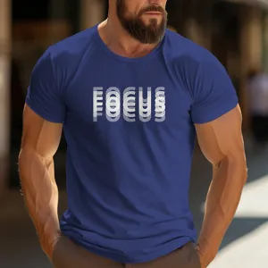 Men's Letter T-Shirt Illusion Focus