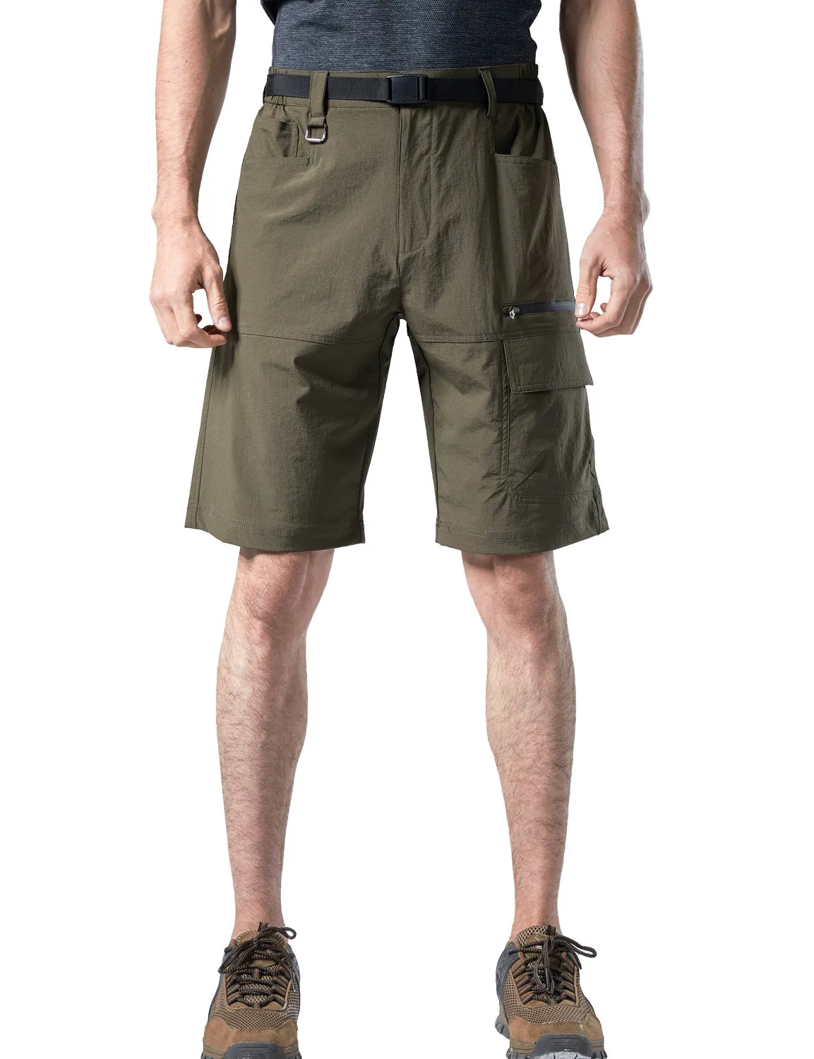 Men's Lightweight Multi-Pocket Quick Dry Casual Work Hiking Working Cargo Shorts