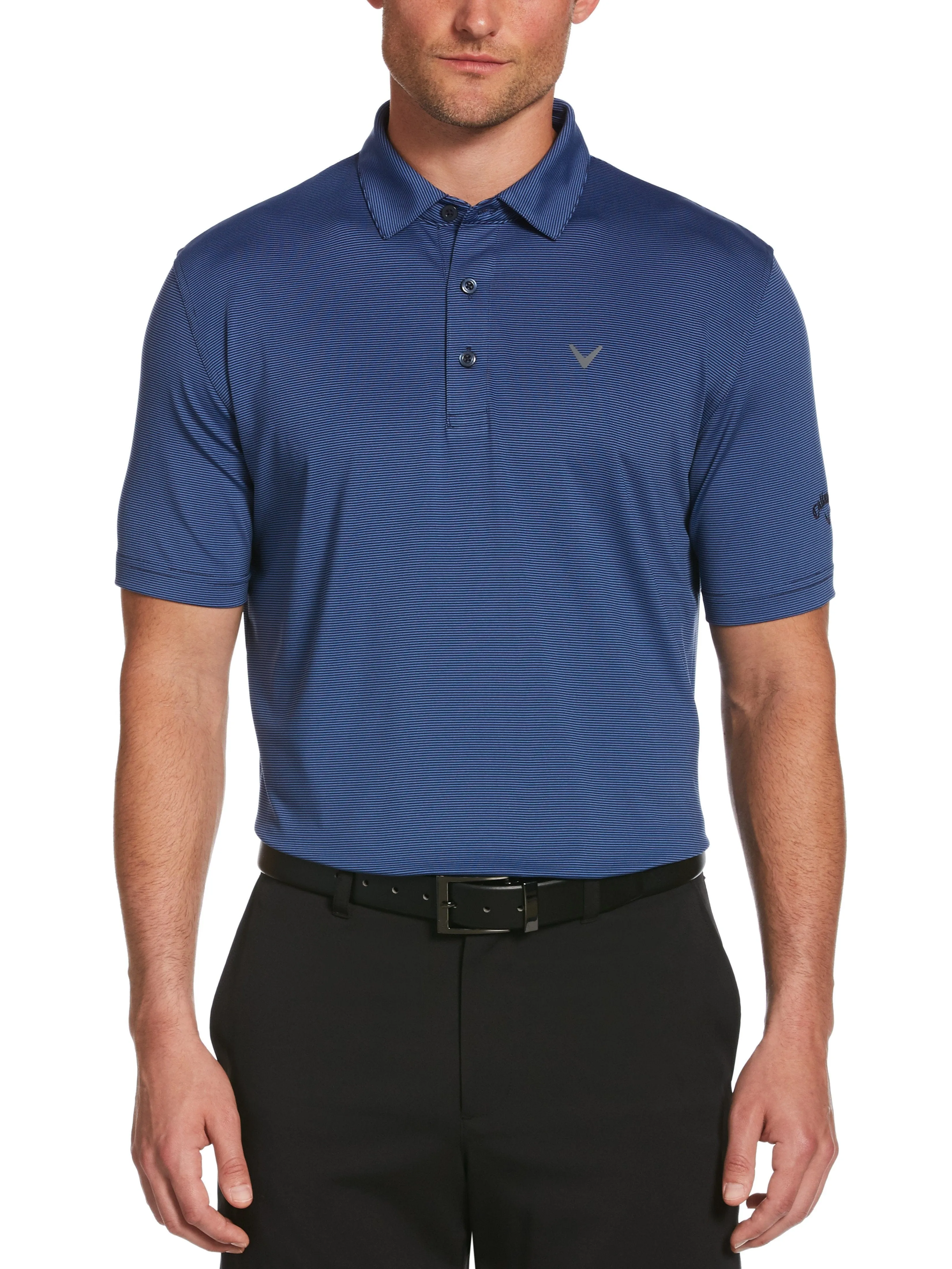 Mens Pro Spin Fine Line Stripe Polo