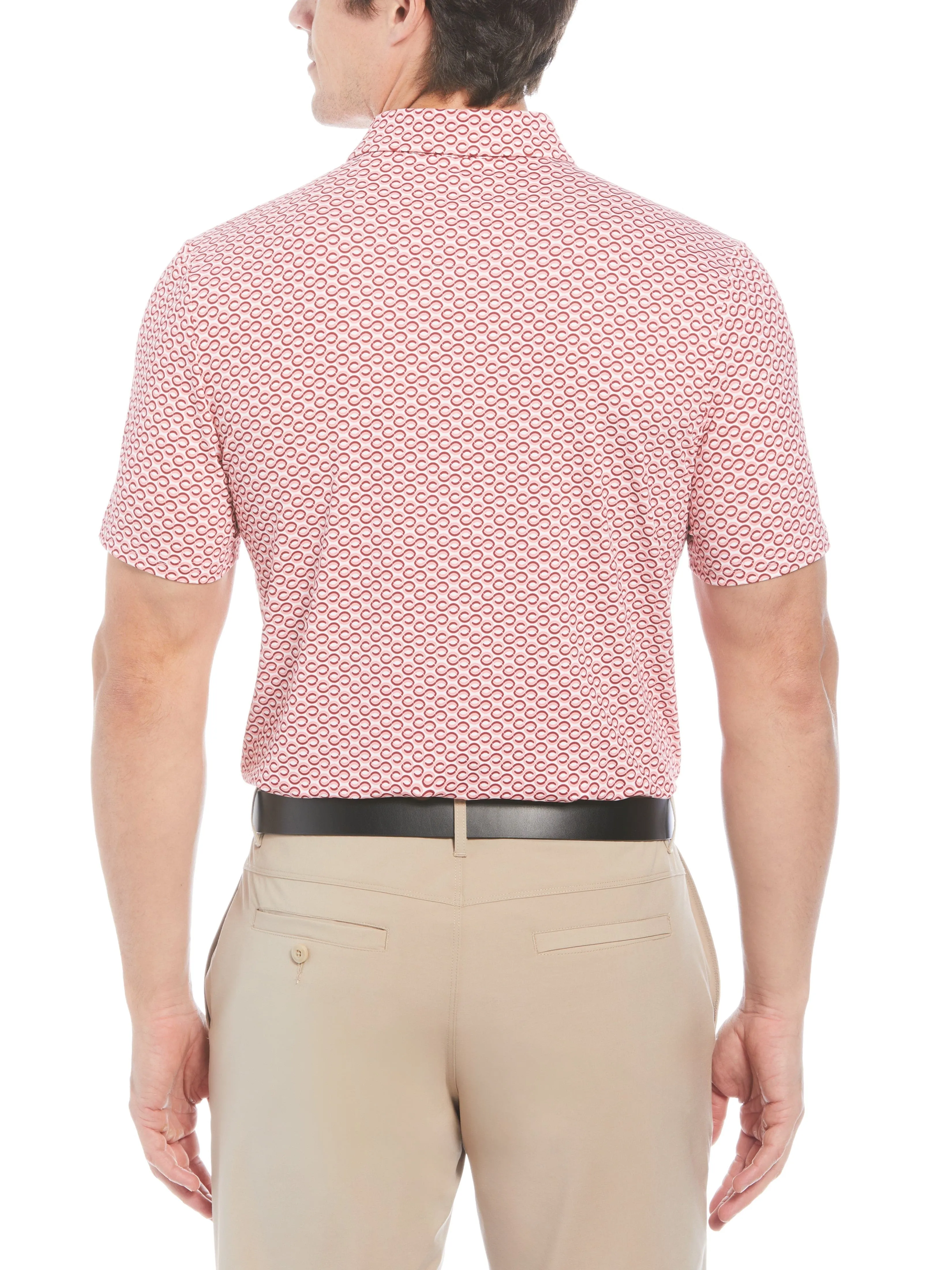 Men's Short Sleeve All-Over Heritage Geo Print Polo