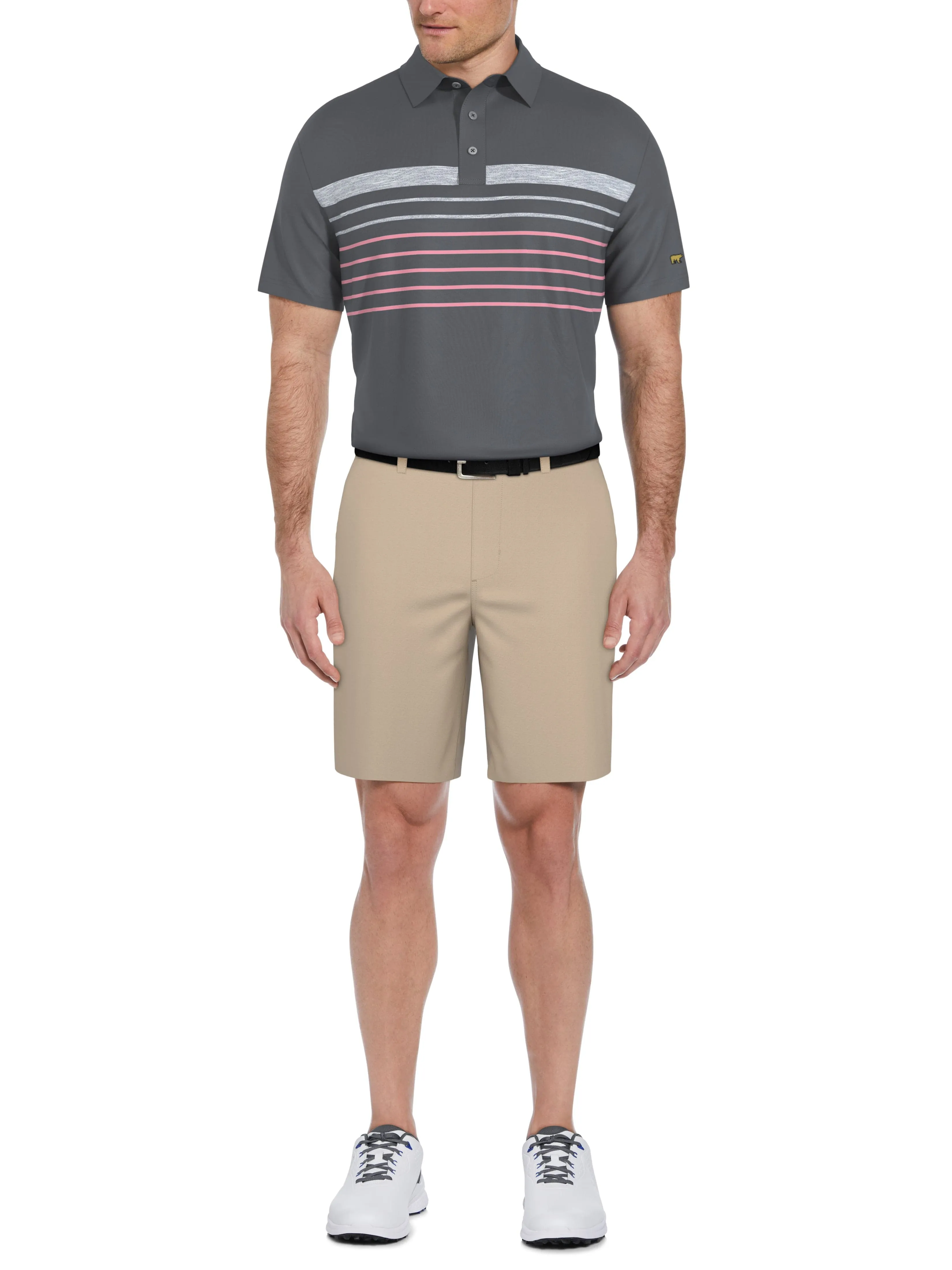 Men's Short Sleeve Chest  Stripe Print Polo