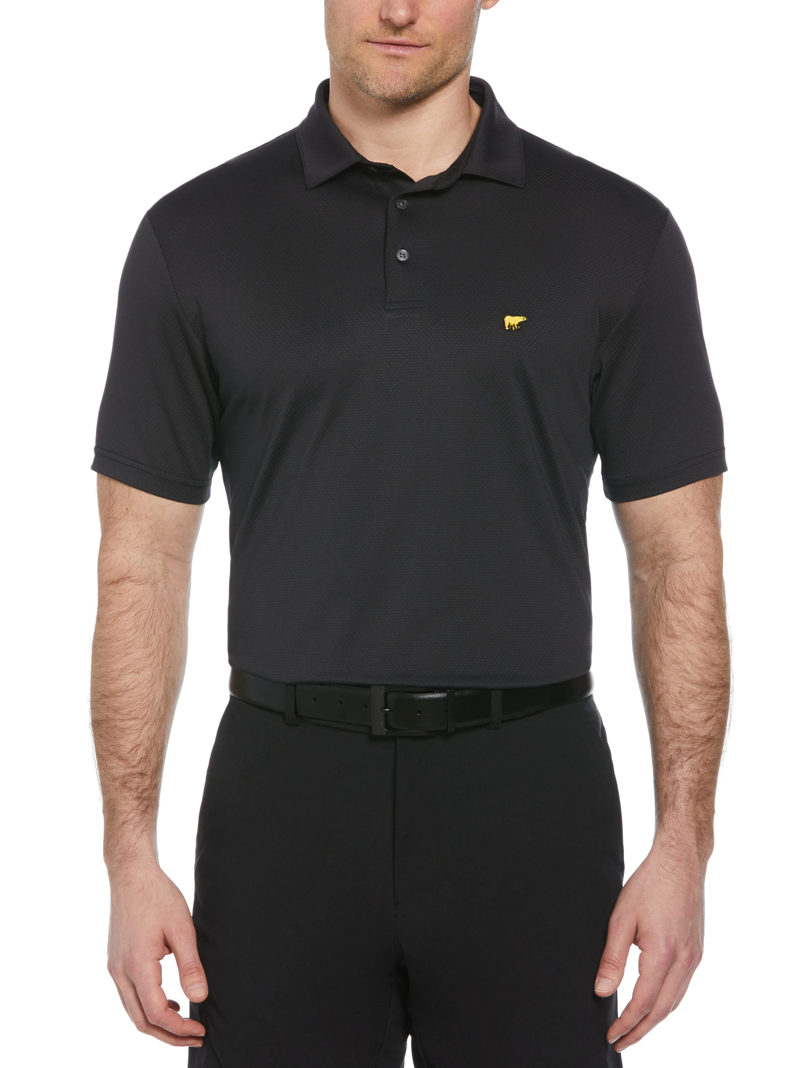 Men's Short Sleeve Solid Texture Polo