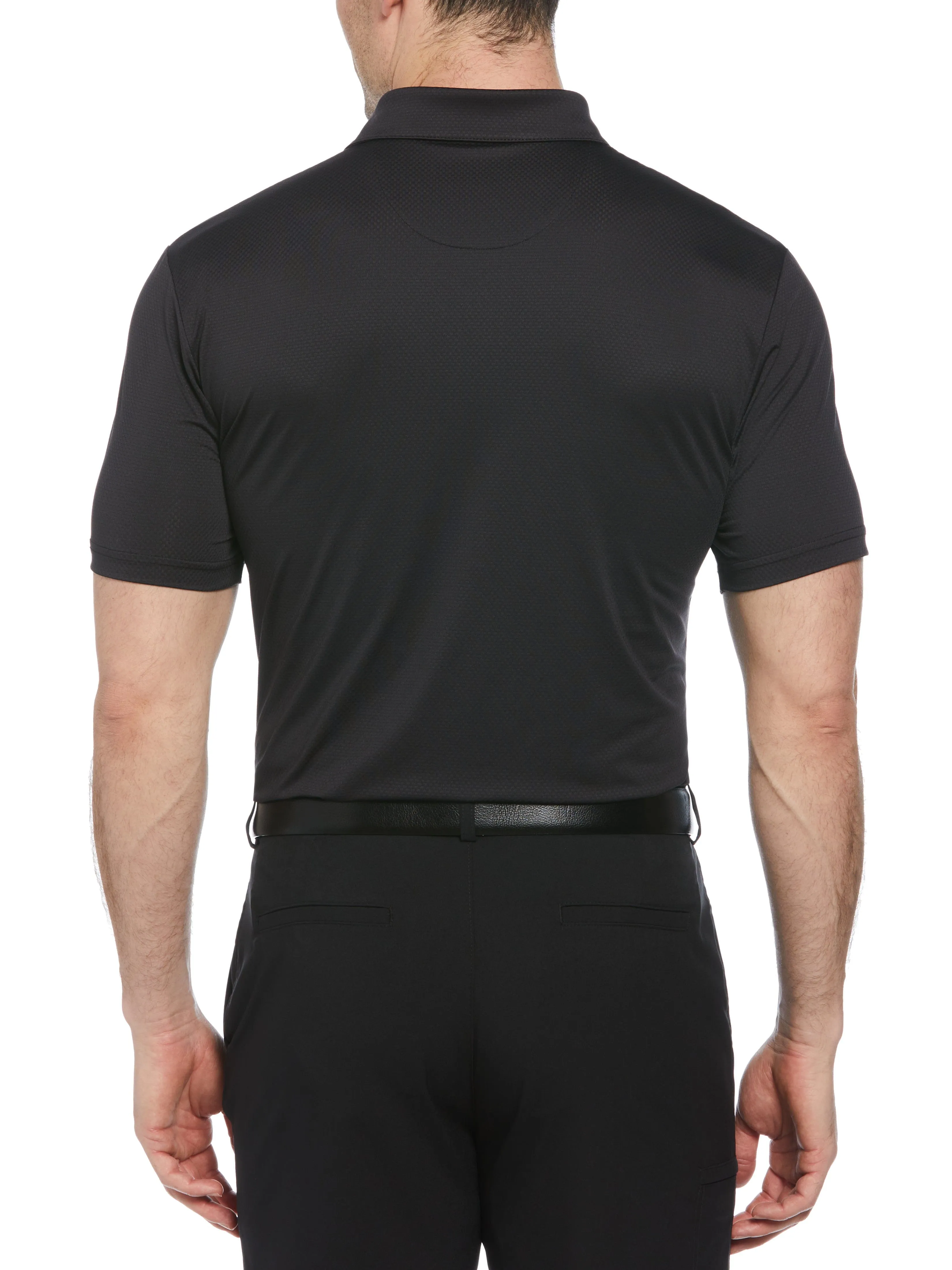 Men's Short Sleeve Solid Texture Polo