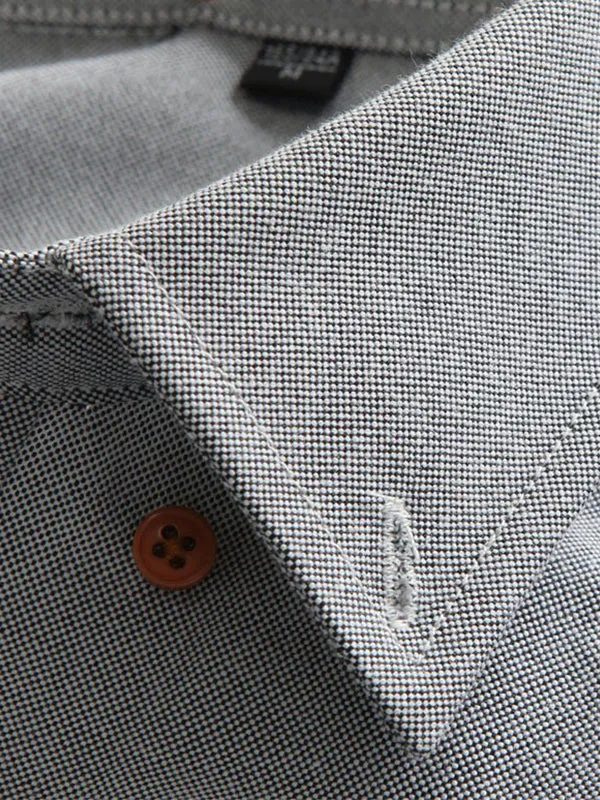 Men's Simple Slim Fit Patchwork Long Sleeve Shirt