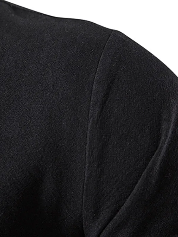 Men's Stand Collar Chinese Style Long Sleeve Shirt