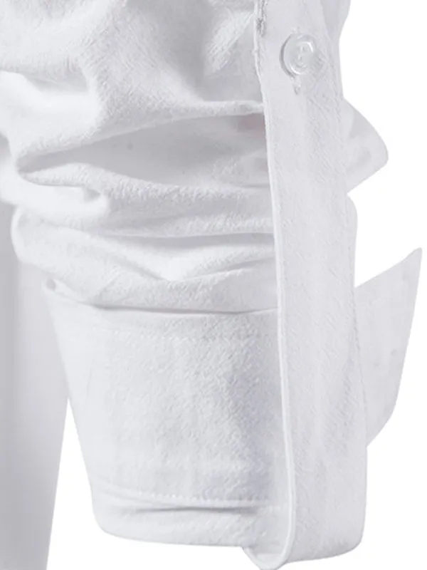 Men's Stand Collar Chinese Style Long Sleeve Shirt