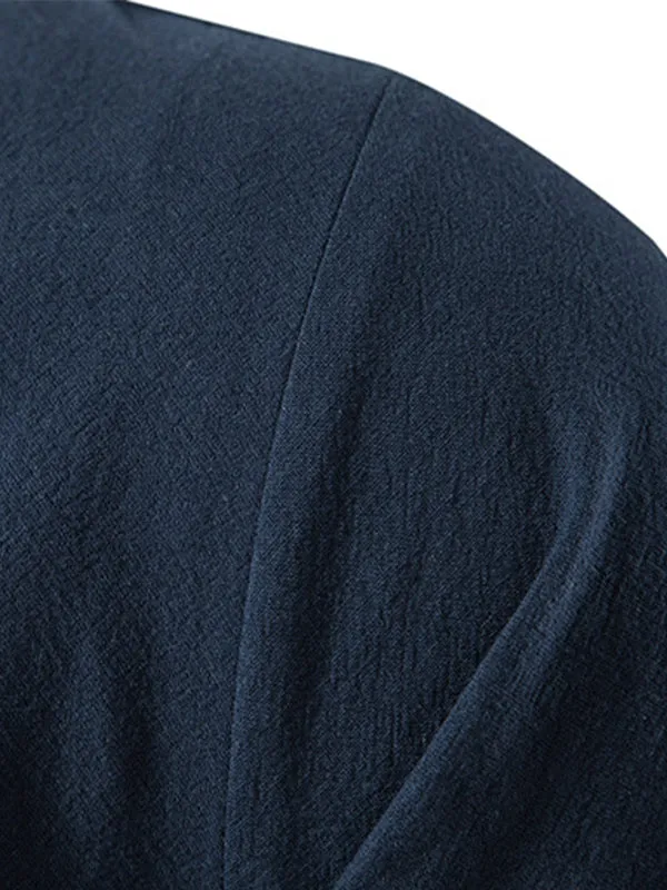 Men's Stand Collar Chinese Style Long Sleeve Shirt