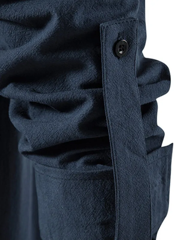 Men's Stand Collar Chinese Style Long Sleeve Shirt
