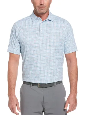 Mens Swing Tech™ Printed Classic Plaid Polo